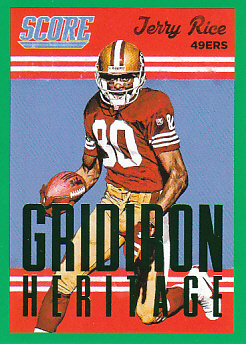 Jerry Rice San Francisco 49ers 2015 Panini Score NFL Gridiron Heritage Green #25